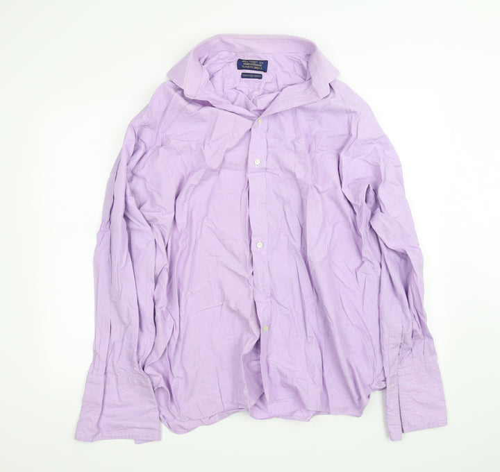 Sartorial Mens Purple    Button-Up Size 17