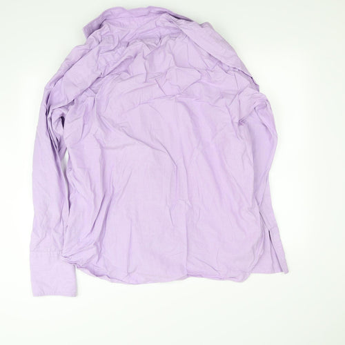 Sartorial Mens Purple    Button-Up Size 17