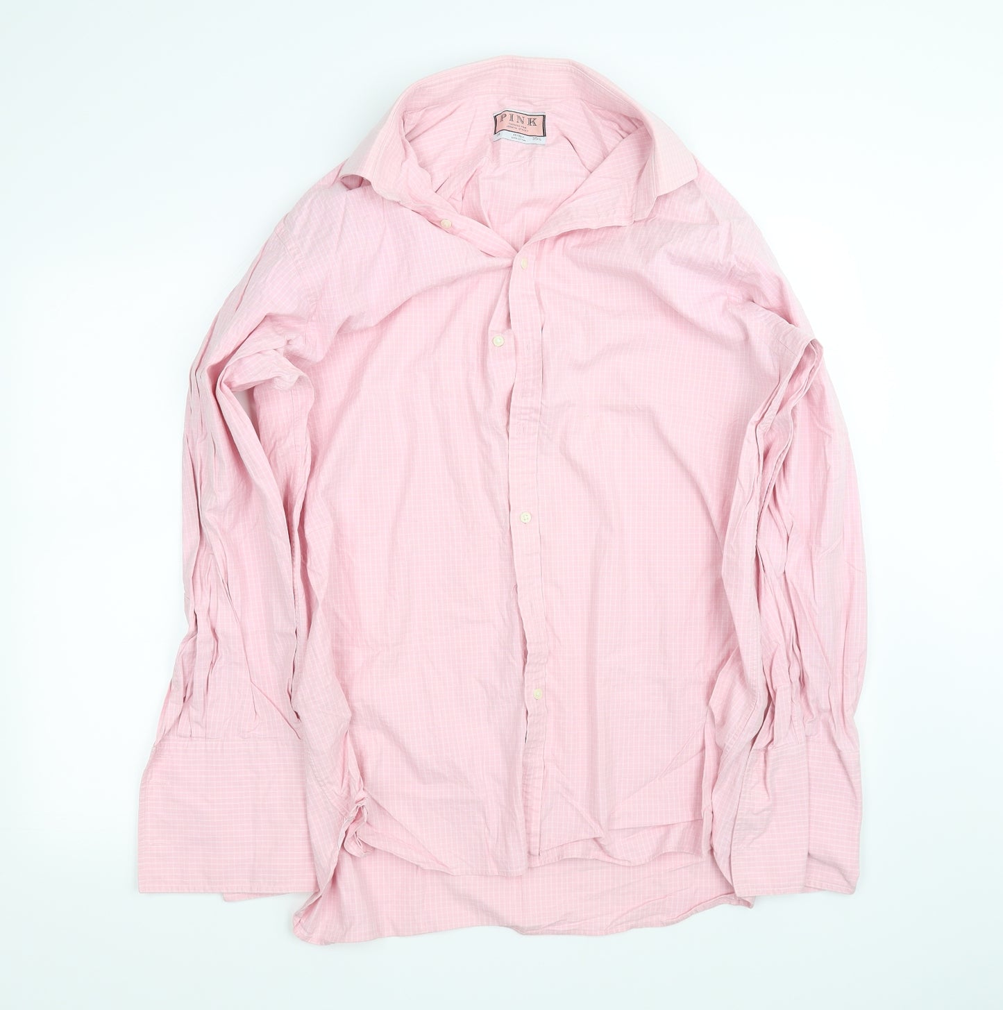 PINK Mens Pink    Button-Up Size 16