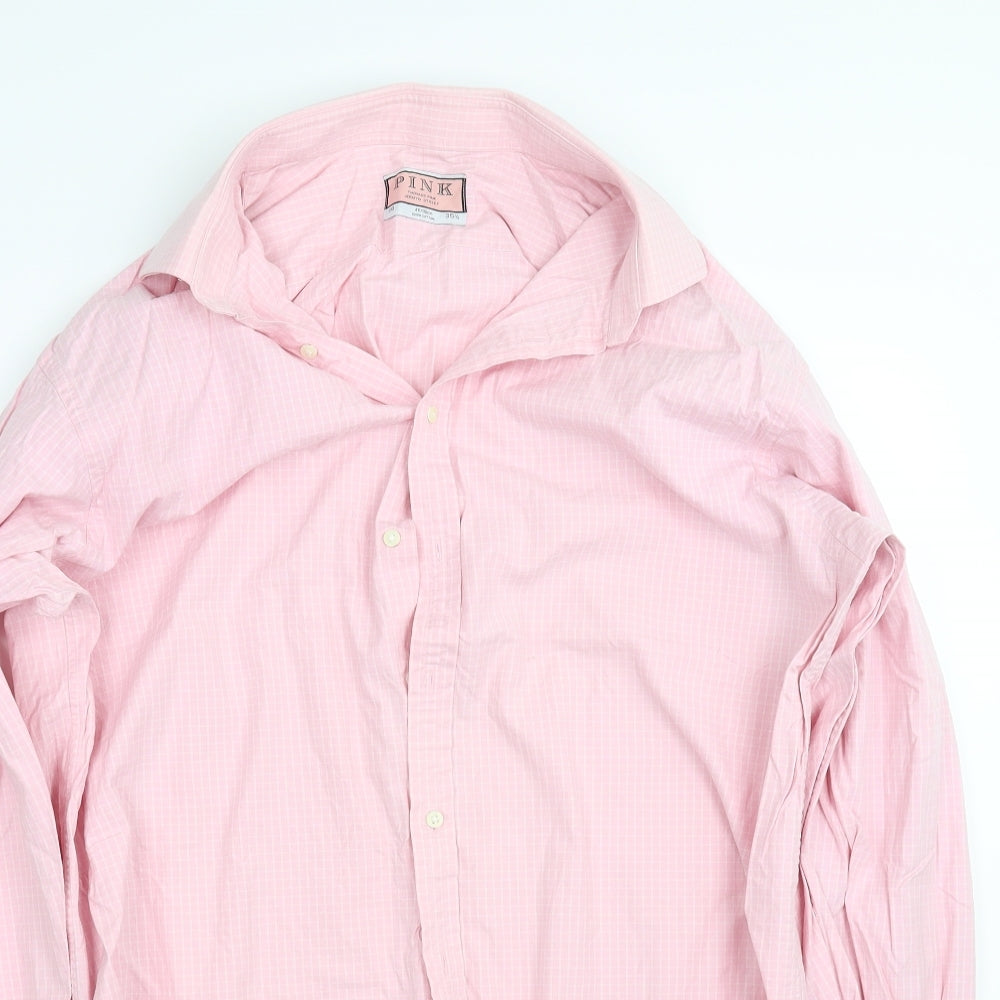 PINK Mens Pink    Button-Up Size 16