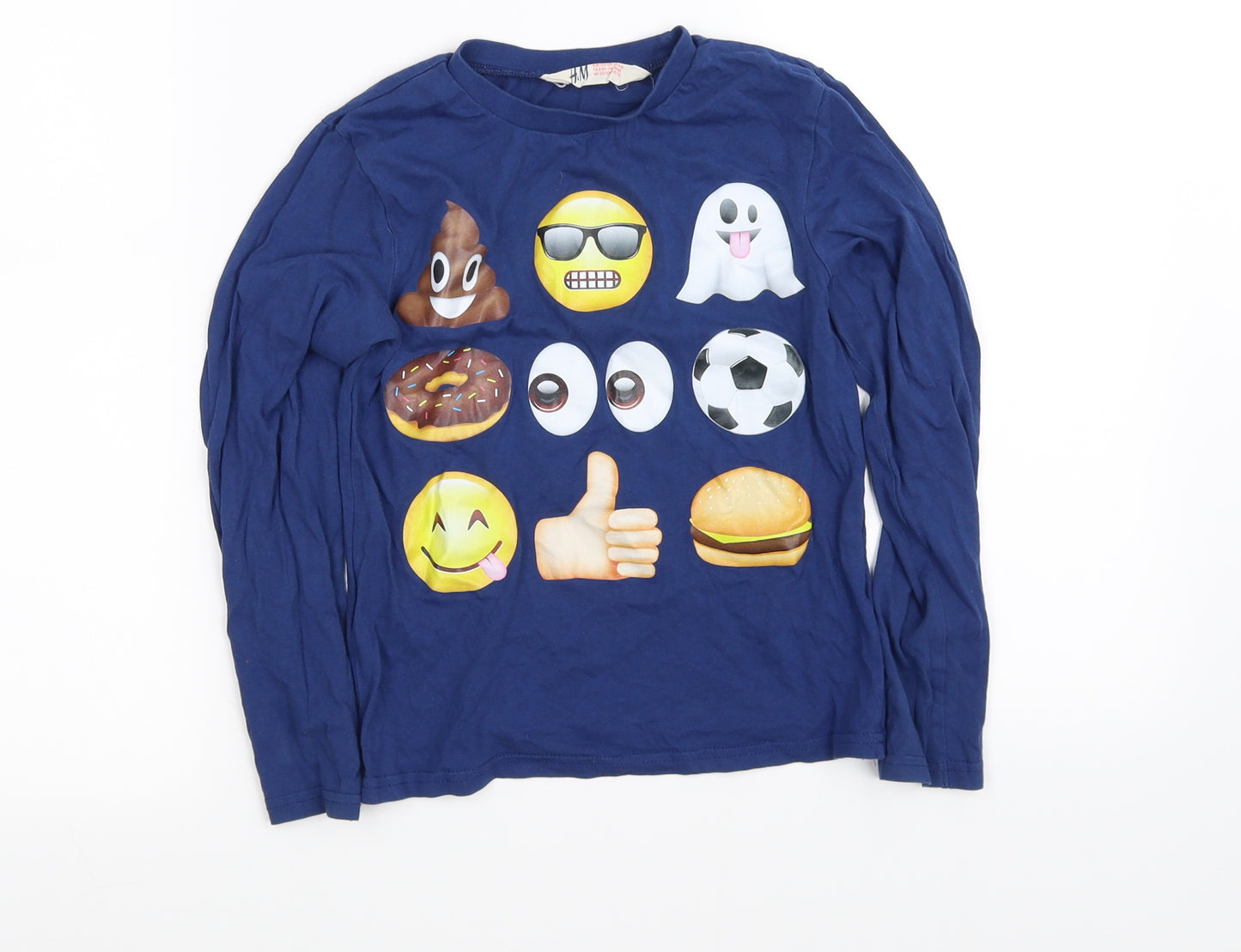 H&M Boys Blue   Basic T-Shirt Size 7-8 Years