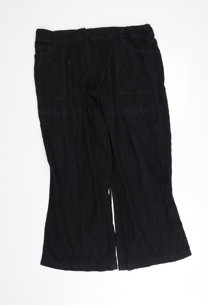 NEXT Womens Black Sweatpants Trousers Size 14 L28 in
