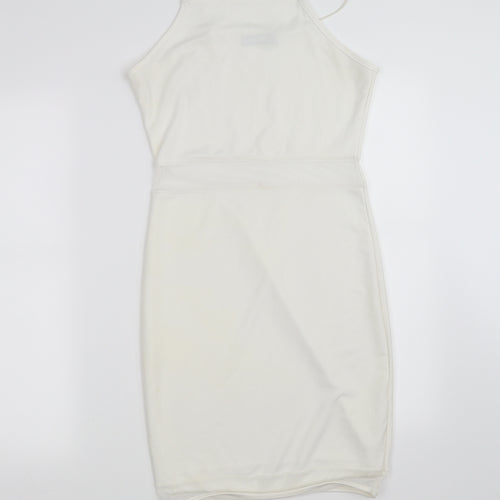 Missguided Womens White   Fit & Flare  Size 10