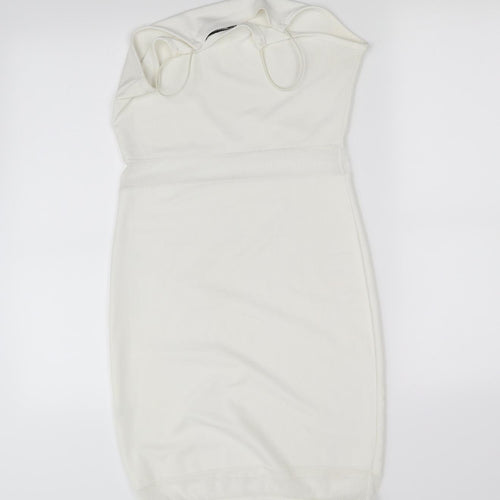 Missguided Womens White   Fit & Flare  Size 10