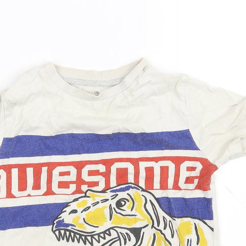 Awesome Girls White   Basic T-Shirt Size 3-4 Years