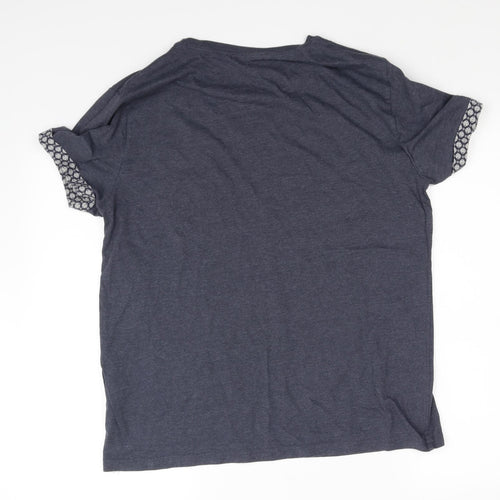 NEXT Mens Grey Houndstooth   T-Shirt Size M