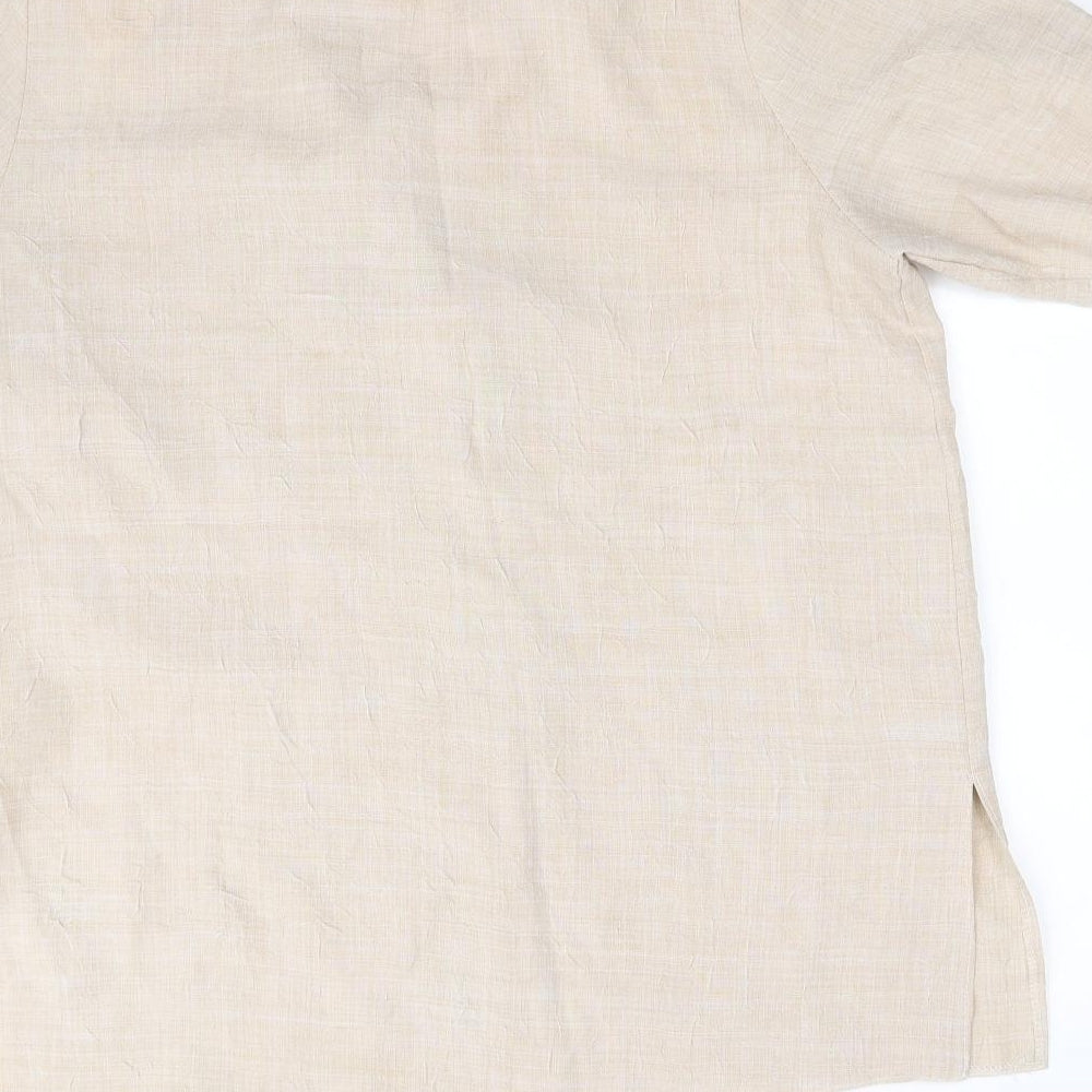 classic fringe Womens Beige   Basic Blouse Size 20