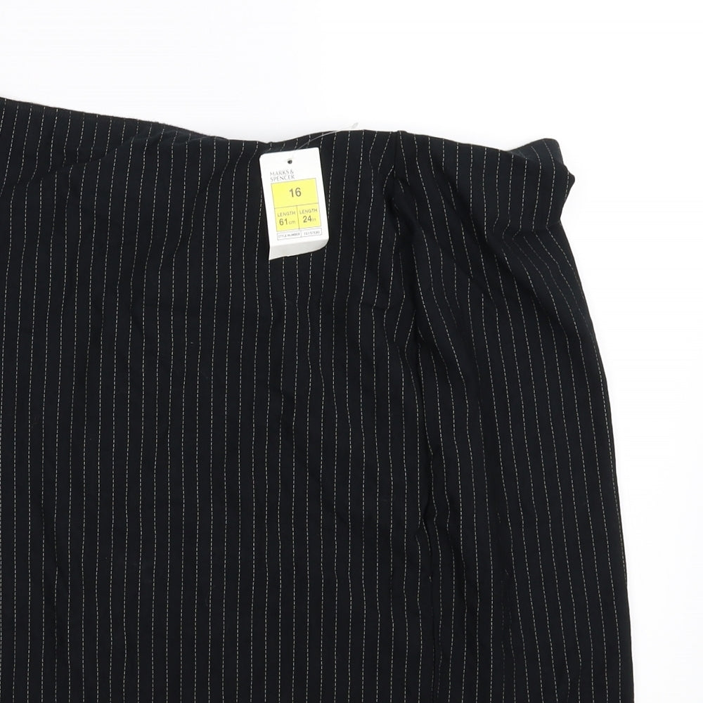 Marks and Spencer Womens Black   Flare Skirt Size 16