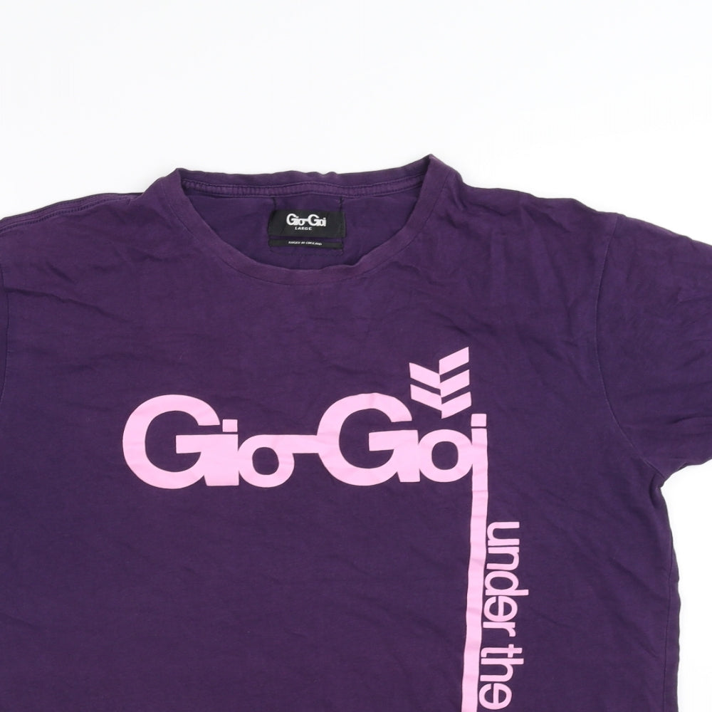 gio gio Womens Purple   Basic T-Shirt Size L