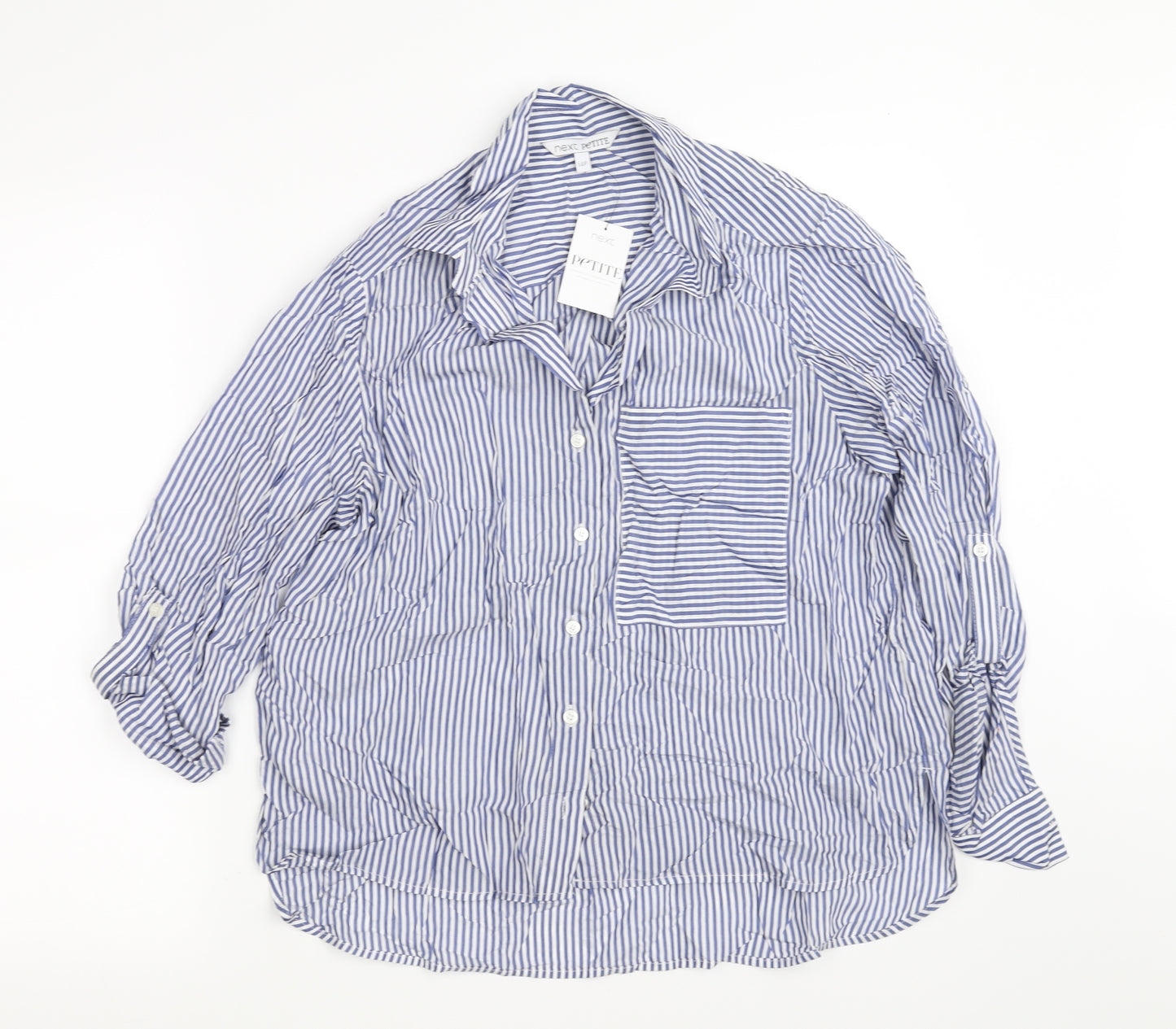 NEXT Womens Blue   Basic Button-Up Size 14
