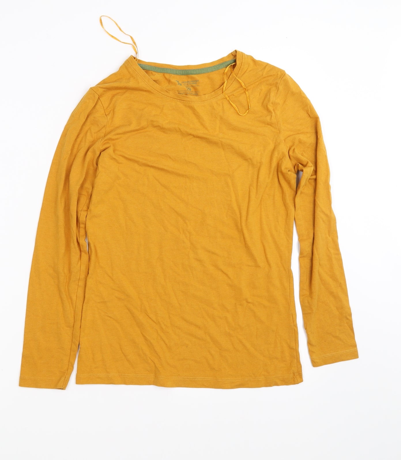 TU Womens Yellow   Basic T-Shirt Size 10
