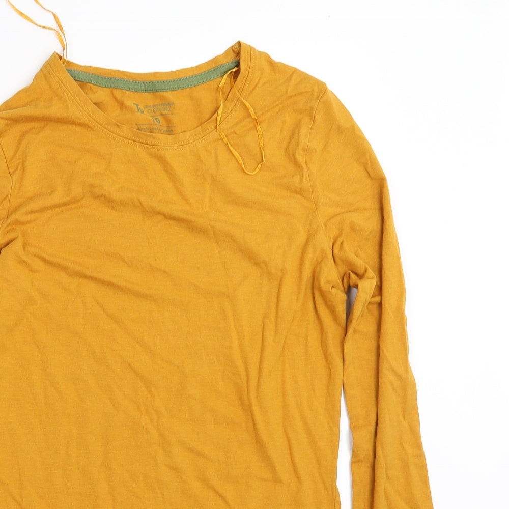 TU Womens Yellow   Basic T-Shirt Size 10