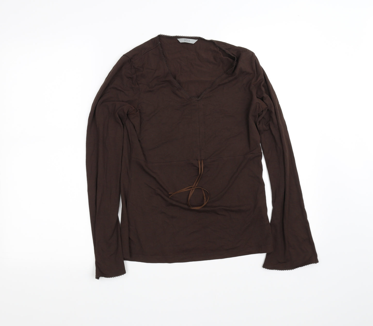 Marks and Spencer Womens Brown   Basic T-Shirt Size 10