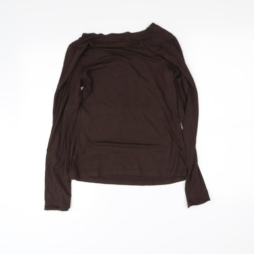 Marks and Spencer Womens Brown   Basic T-Shirt Size 10