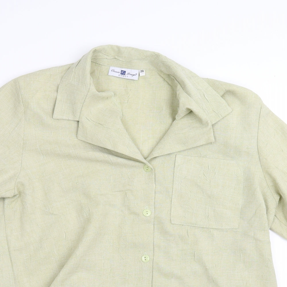 classic fringe Womens Beige   Basic Blouse Size 20