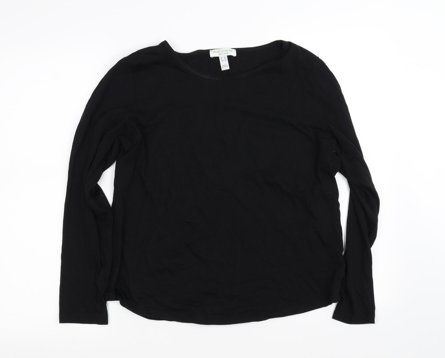 organic coton  Womens Black   Basic T-Shirt Size 14