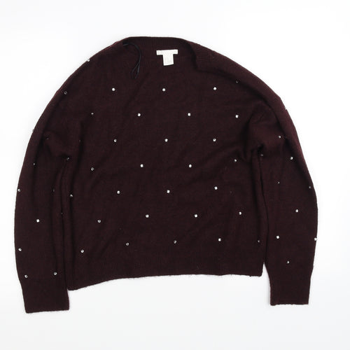 H&M Womens Purple   Pullover Jumper Size XS