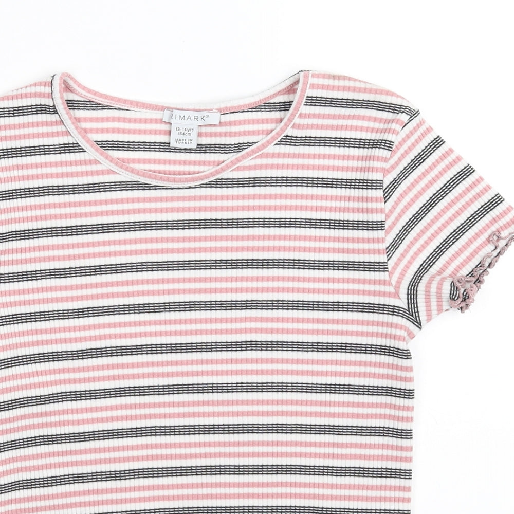 Primark Girls White   Basic T-Shirt Size 13-14 Years