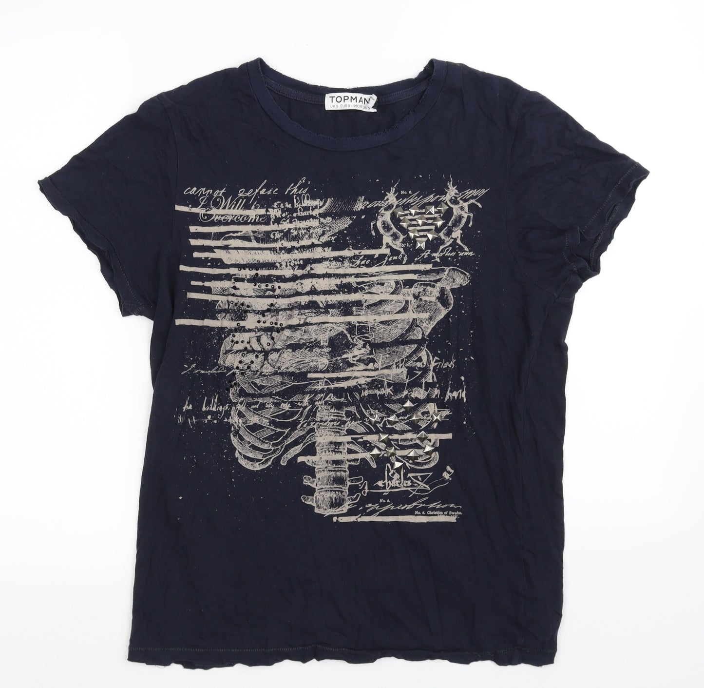 Topman Womens Blue   Basic T-Shirt Size S