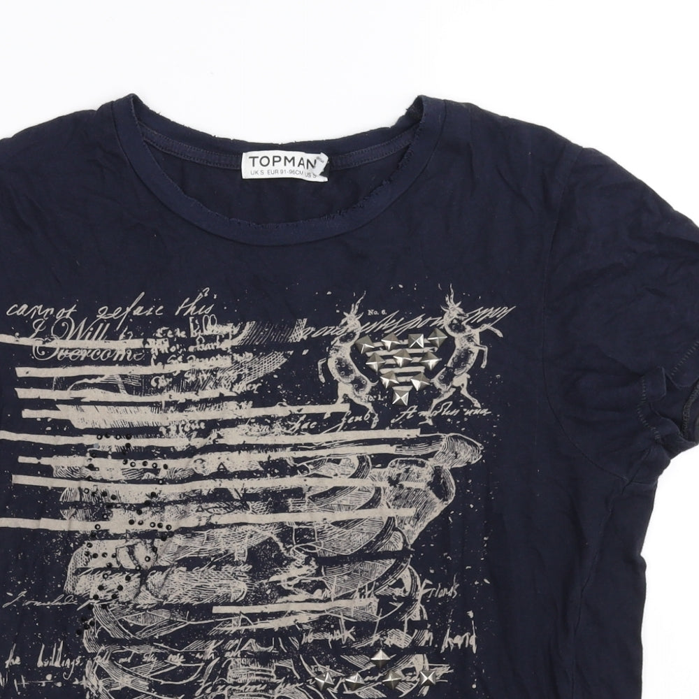 Topman Womens Blue   Basic T-Shirt Size S