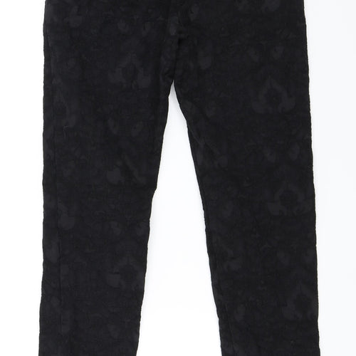 H&M Womens Black   Trousers  Size 40 L27 in