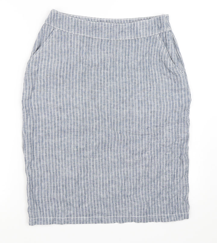 Bonmarché Womens Blue Straight & Pencil Skirt Size 10