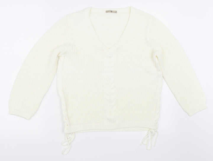 TU Womens Ivory   Pullover Jumper Size 12