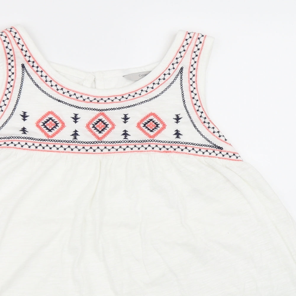George Womens White   Basic Tank Size 12
