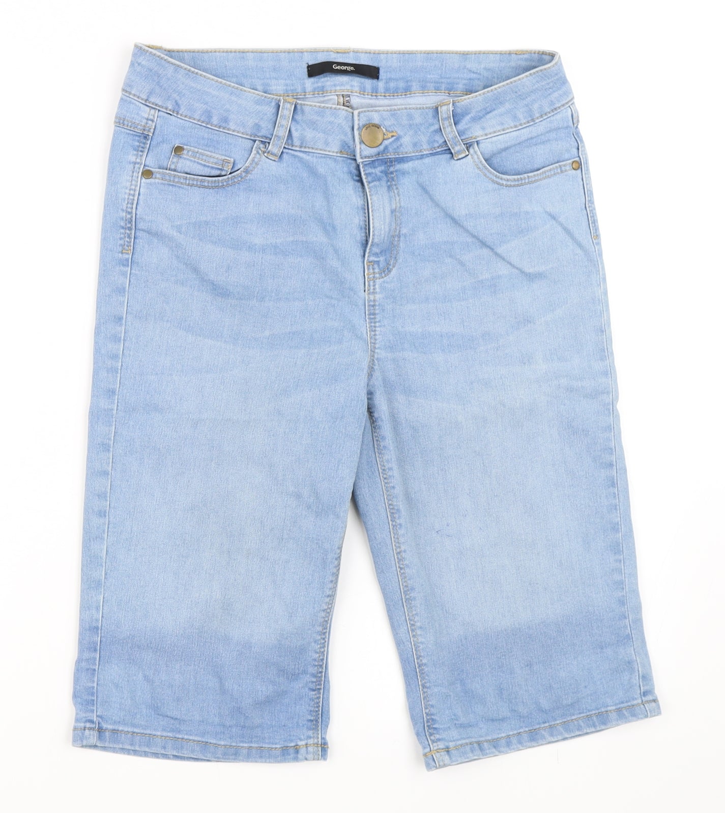 George Womens Blue  Denim Bermuda Shorts Size 10