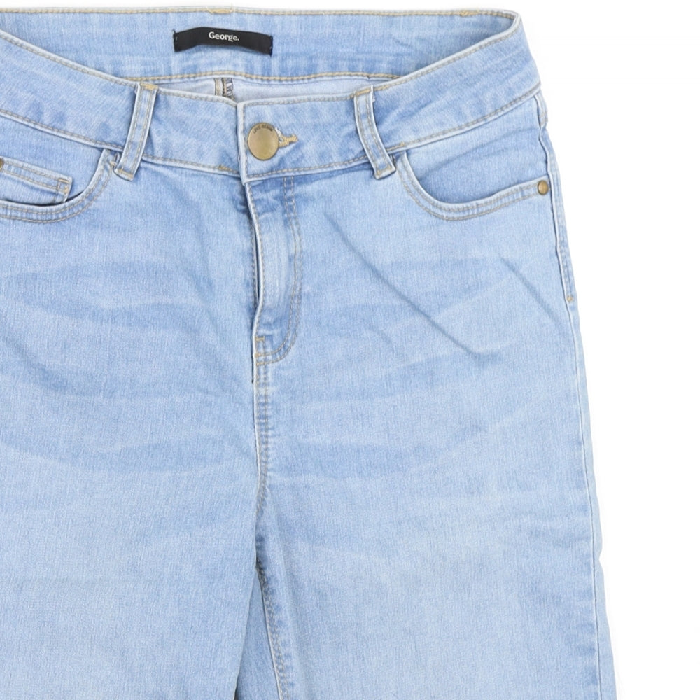 George Womens Blue  Denim Bermuda Shorts Size 10