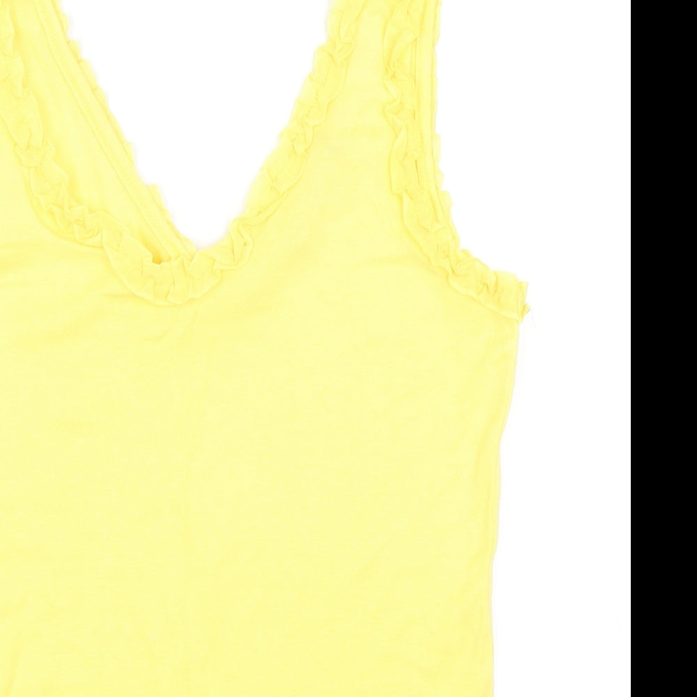 TU Womens Yellow   Basic Tank Size 10
