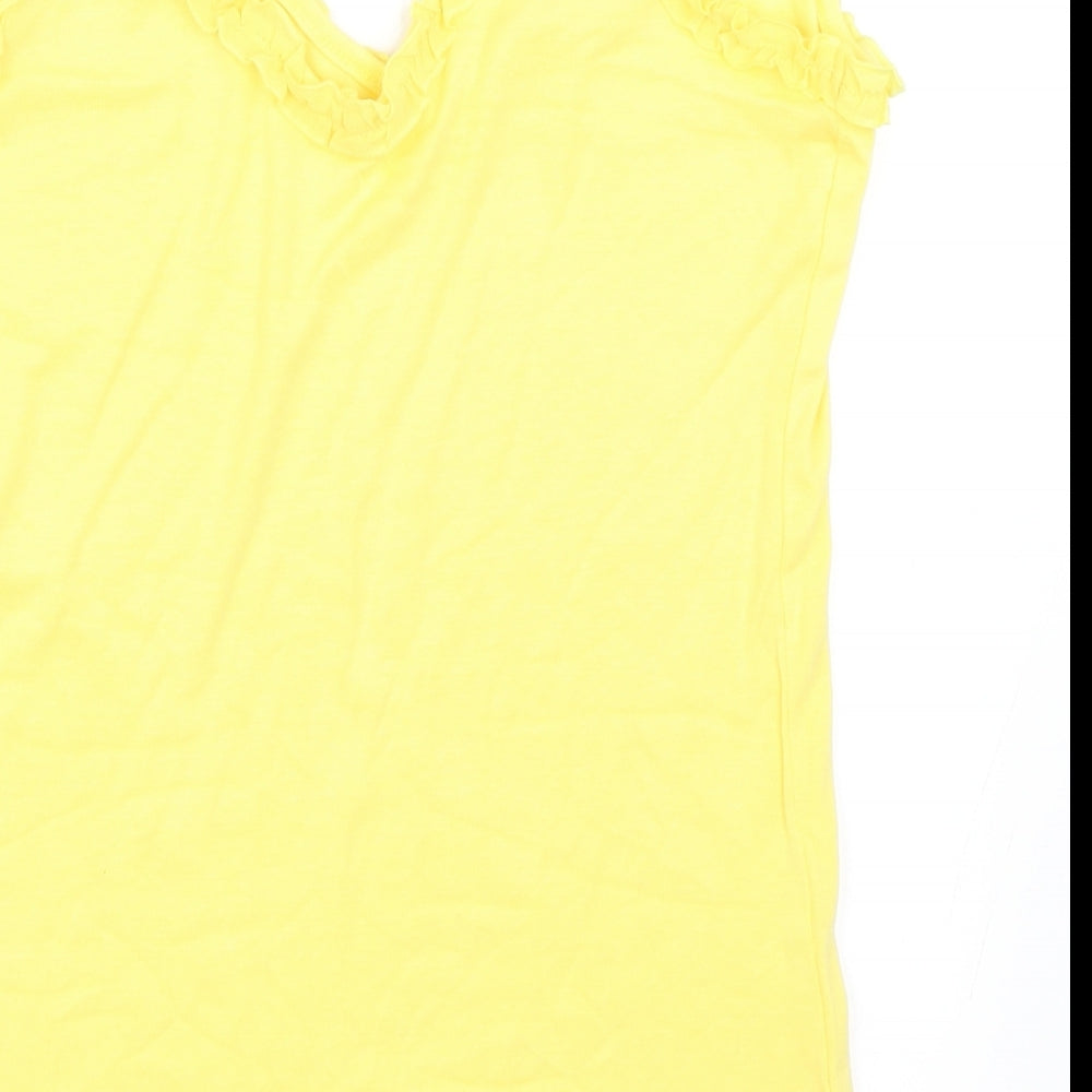 TU Womens Yellow   Basic Tank Size 10