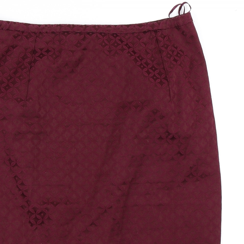 Oasis Womens Red   Straight & Pencil Skirt Size 14