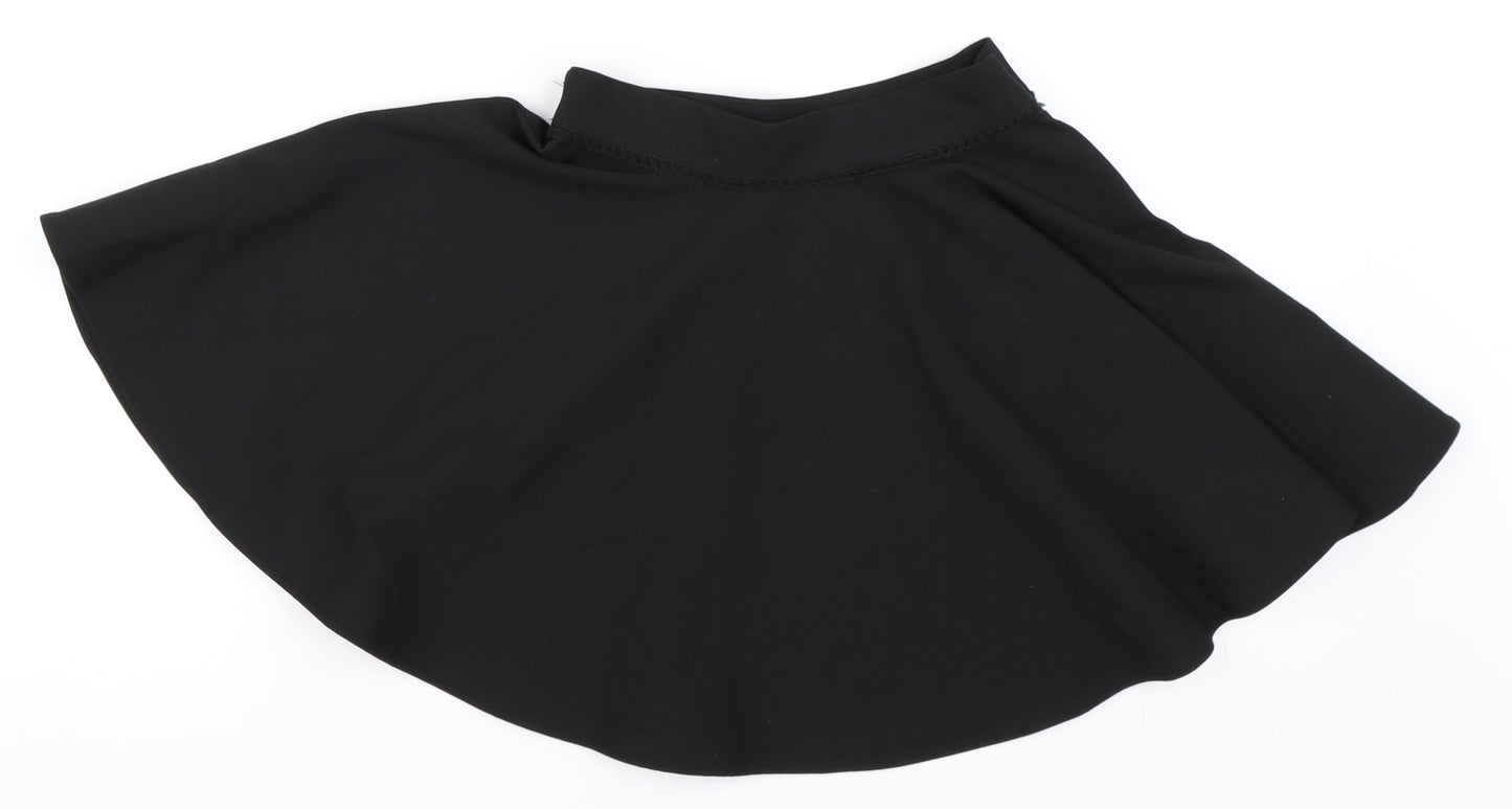 Marks and Spencer Girls Black   Skater Skirt Size 5-6 Years - School Skirt