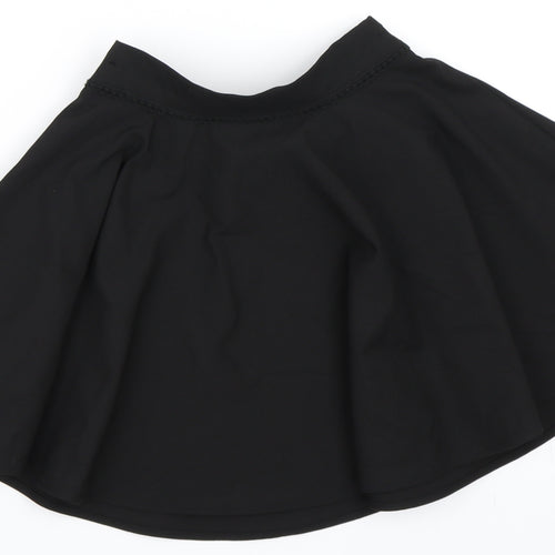 Marks and Spencer Girls Black   Skater Skirt Size 5-6 Years - School Skirt