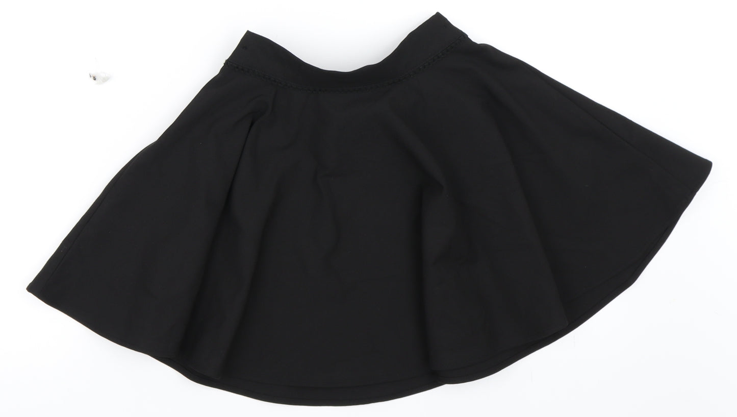 Marks and Spencer Girls Black   Skater Skirt Size 5-6 Years - School Skirt