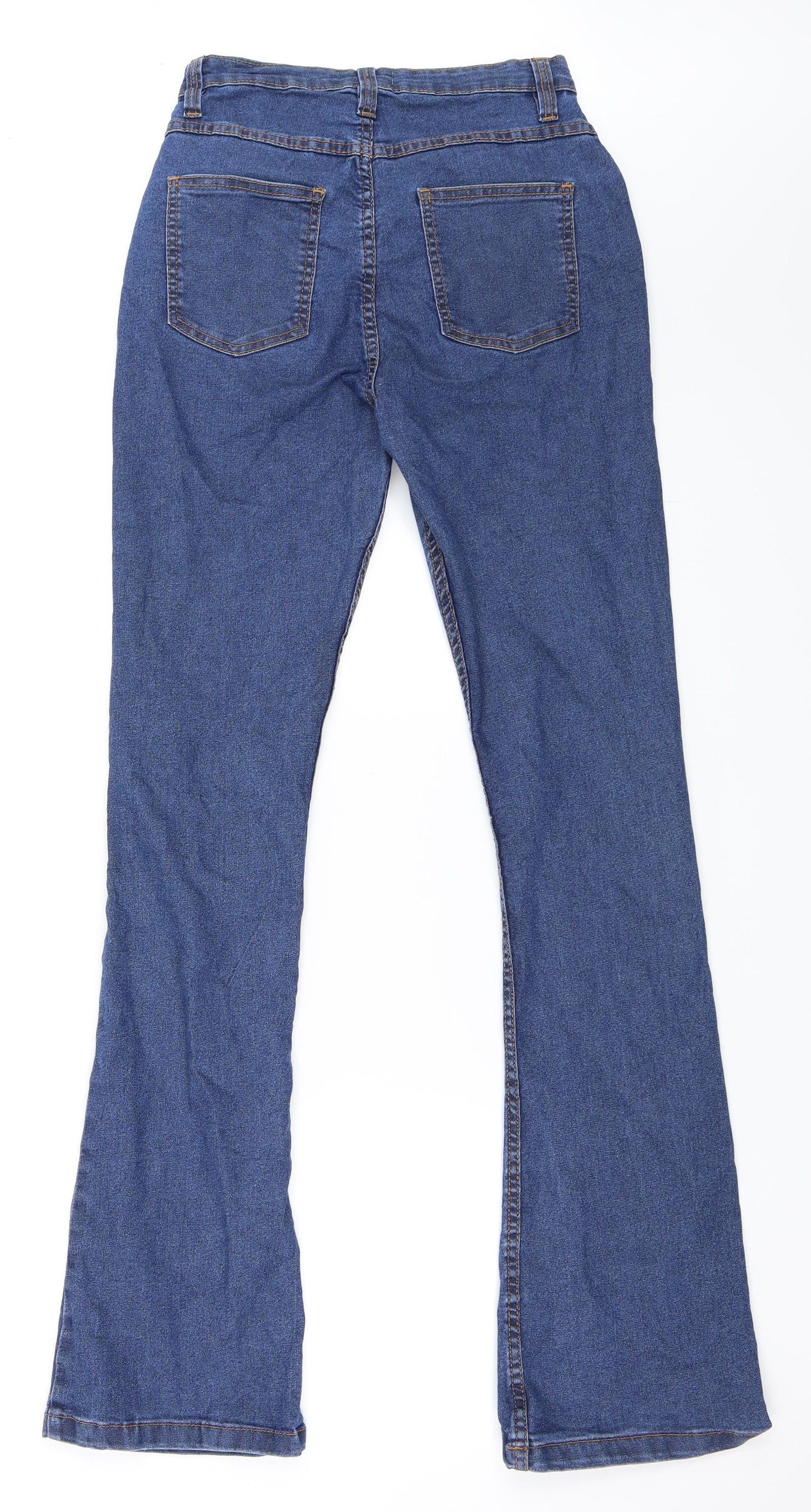 PRETTYLITTLETHING Womens Blue  Denim Bootcut Jeans Size 8 L32 in
