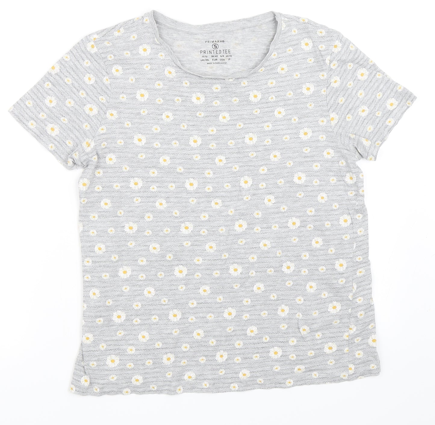 Primark Womens Grey   Basic T-Shirt Size 10