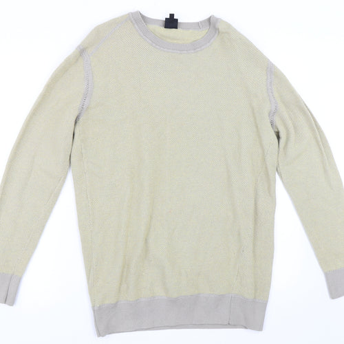 Freesoul Mens Yellow   Pullover Sweatshirt Size L