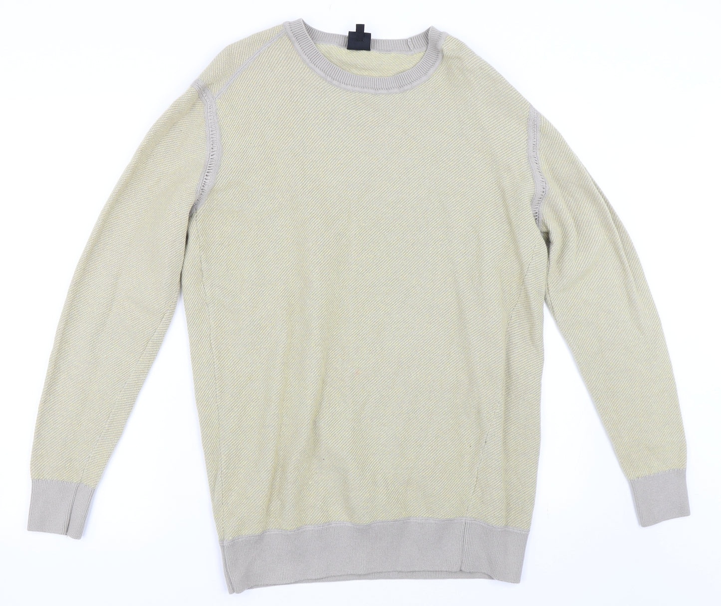 Freesoul Mens Yellow   Pullover Sweatshirt Size L