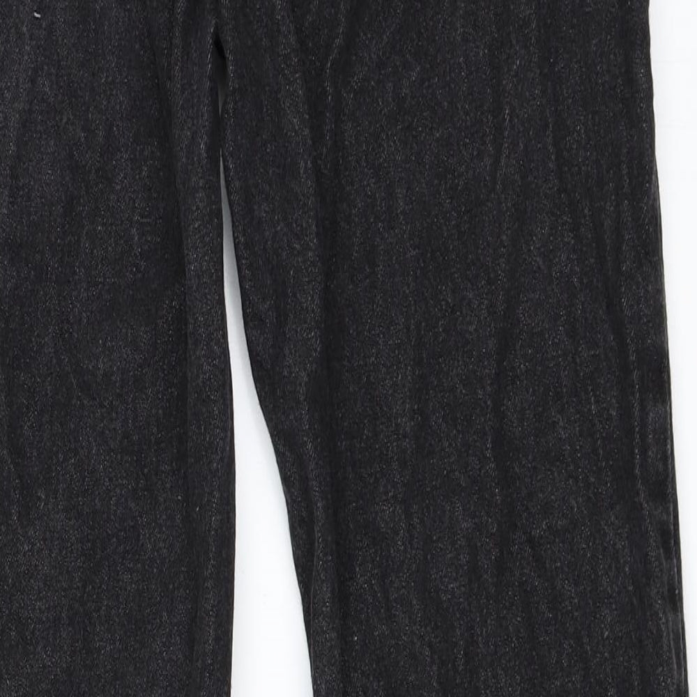 Peacocks Mens Black  Denim Straight Jeans Size 32 in L30 in