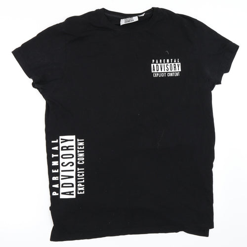 Primark Mens Black    T-Shirt Size L