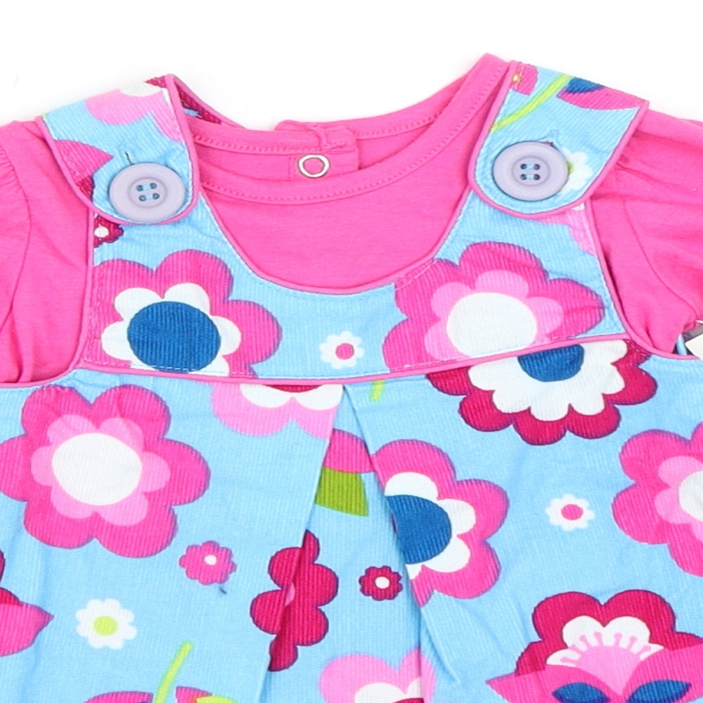 Matalan Girls Pink Floral  Shift  Size 0-3 Months
