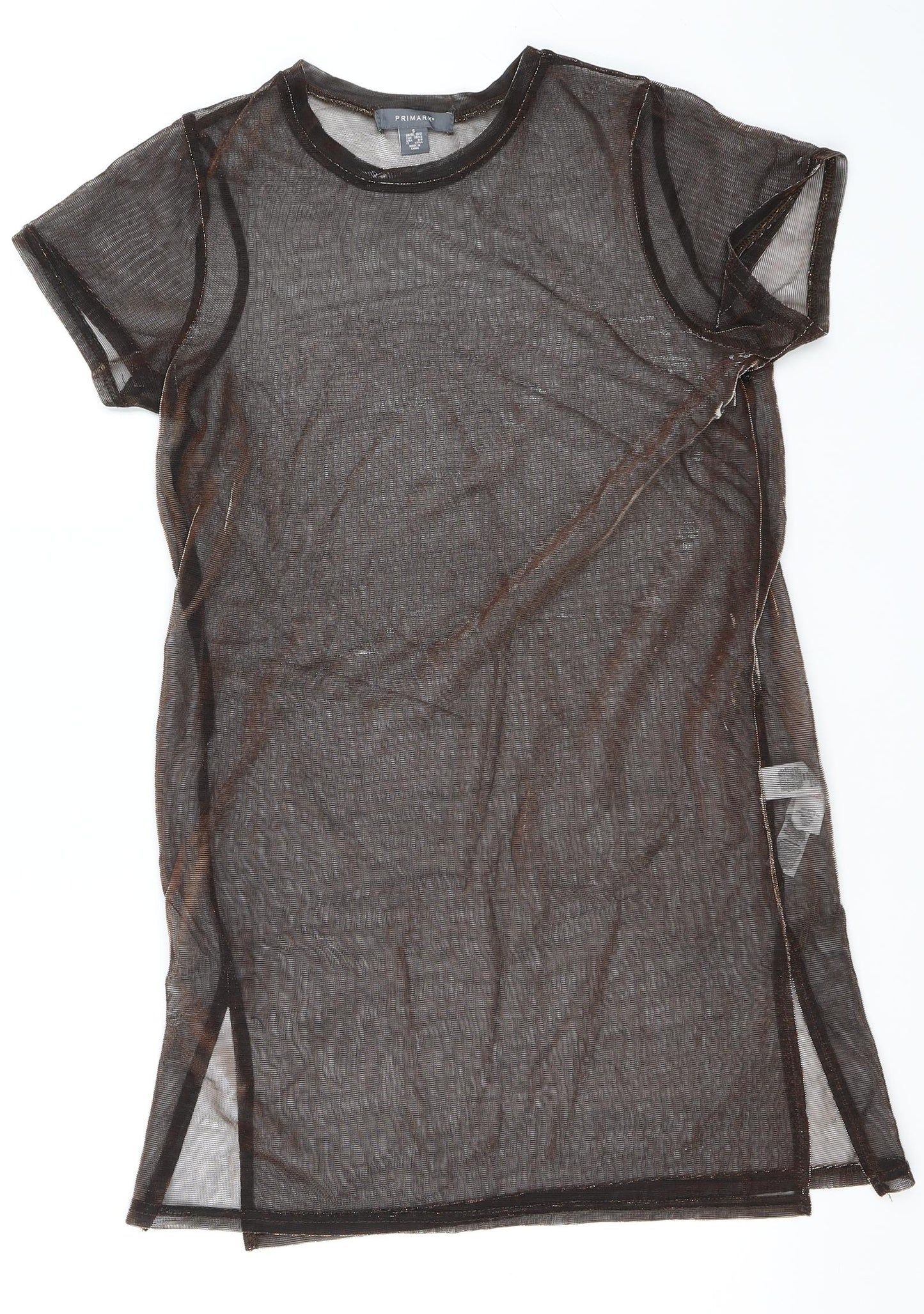 Primark Womens Brown  Mesh T-Shirt Dress  Size S