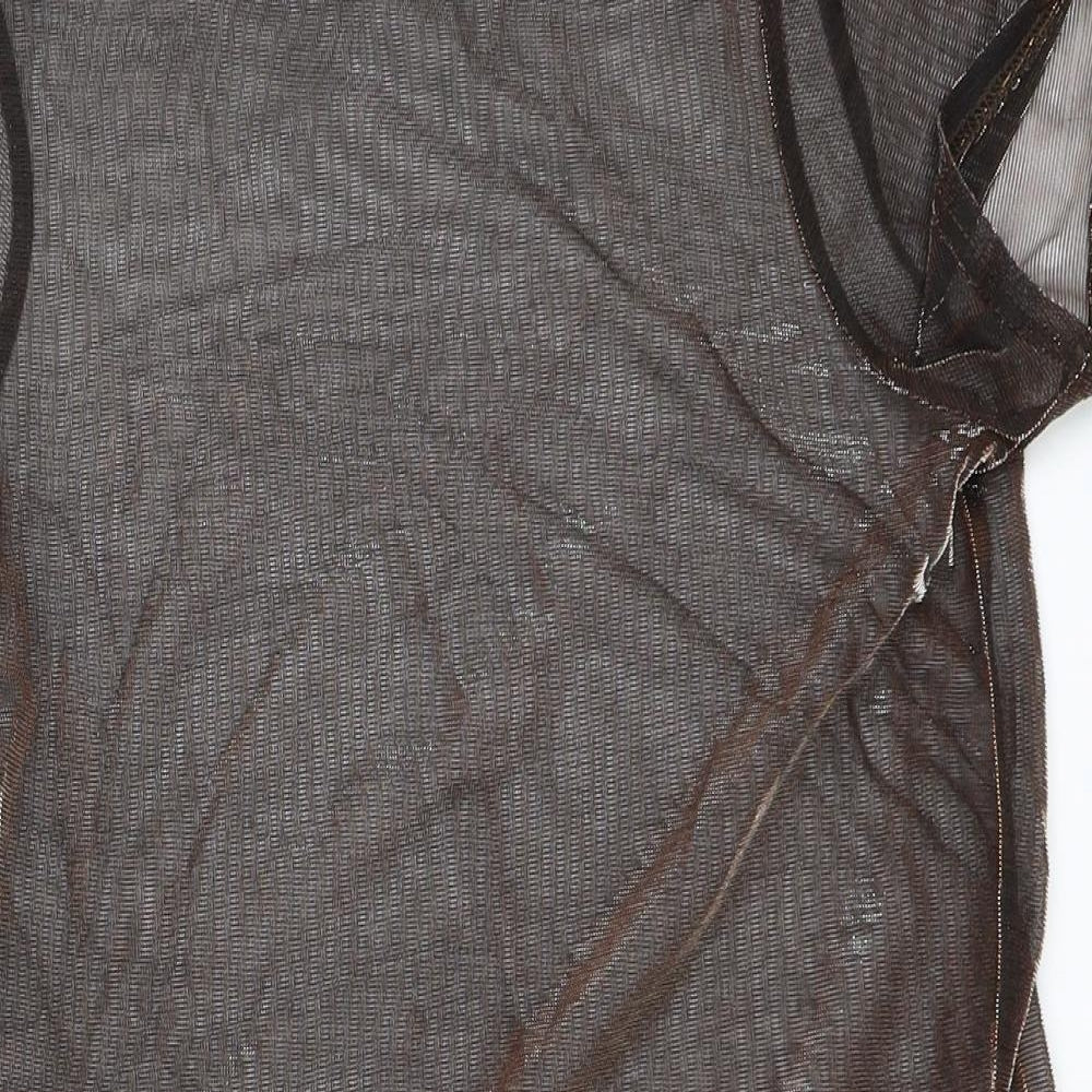 Primark Womens Brown  Mesh T-Shirt Dress  Size S