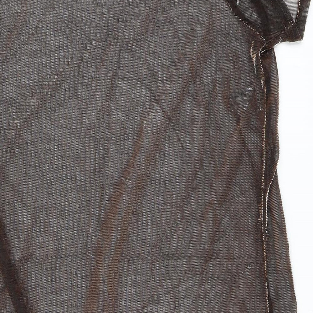 Primark Womens Brown  Mesh T-Shirt Dress  Size S