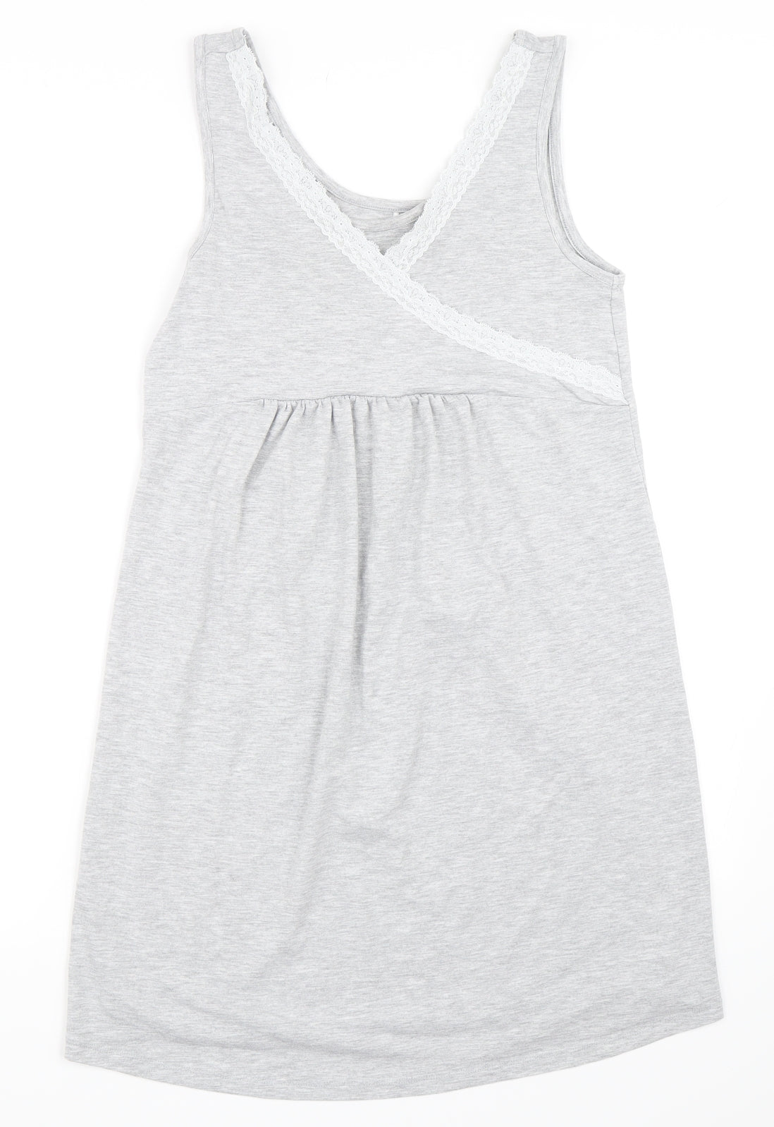 George Womens Grey Solid  Top Dress Size 10