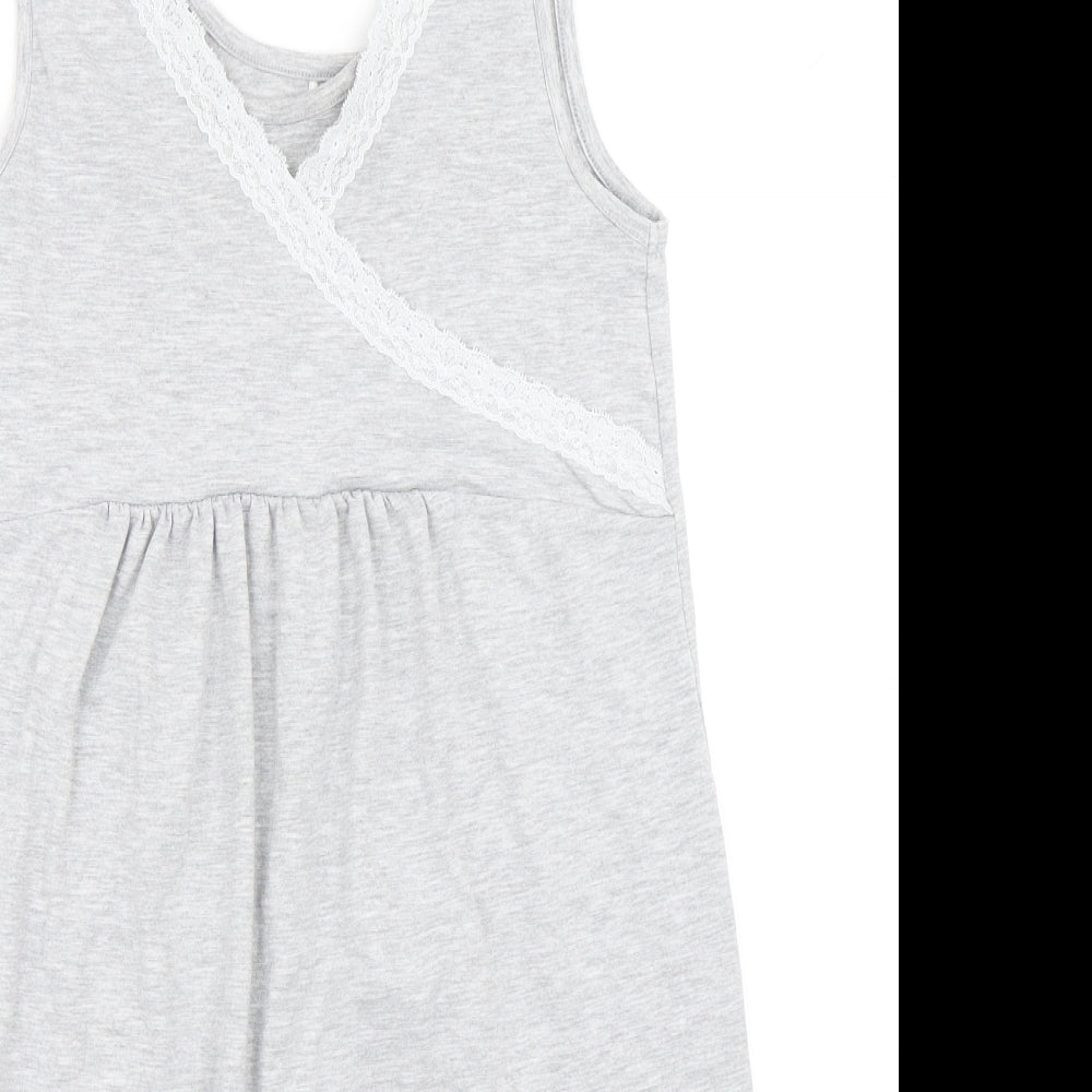 George Womens Grey Solid  Top Dress Size 10