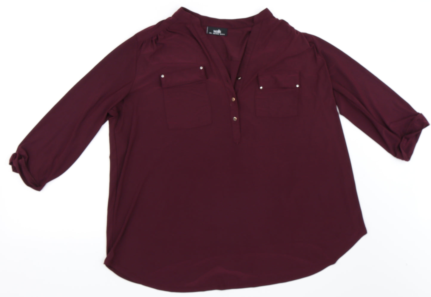 Wallis Womens Purple   Basic Blouse Size L