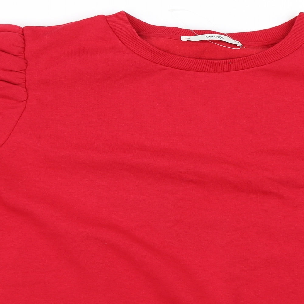 George Womens Red   Pullover Sweatshirt Size XL